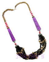 Multi row bone necklace - click here for large view